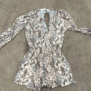 Light pink paisley romper
